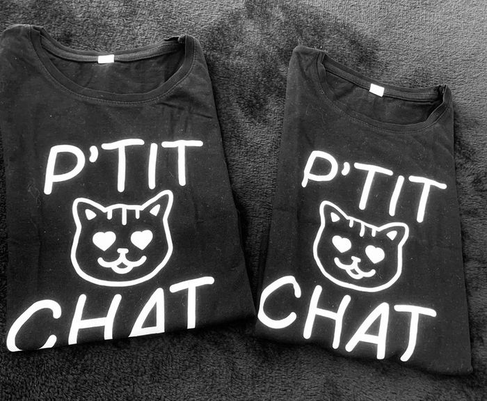 Lot de 2 teeshirt noir p’tit chat 6 ans - photo numéro 4