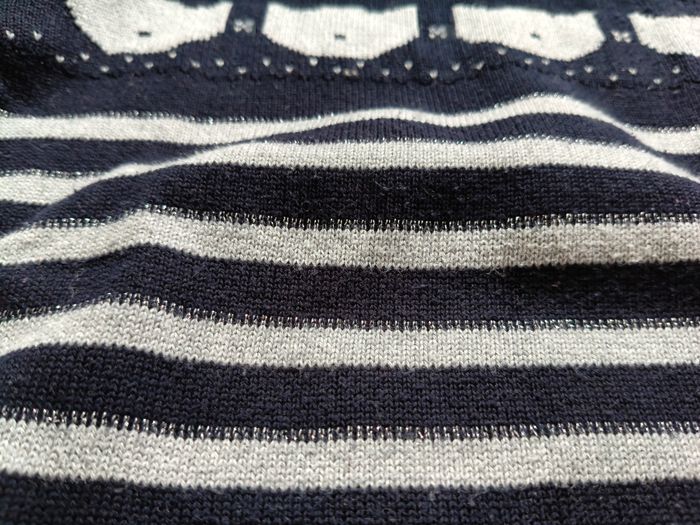 Pull fille Okaïdi bleu marine ligné 128 cm - photo numéro 5