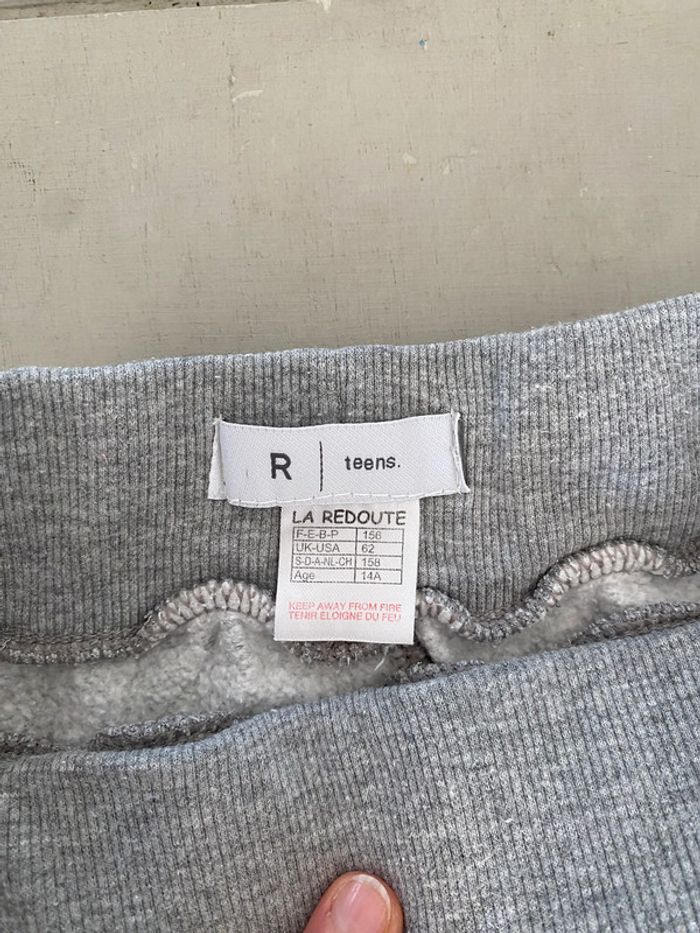 Pantalon jogging gris clair La Redoute R Teens 14 ans - photo numéro 8