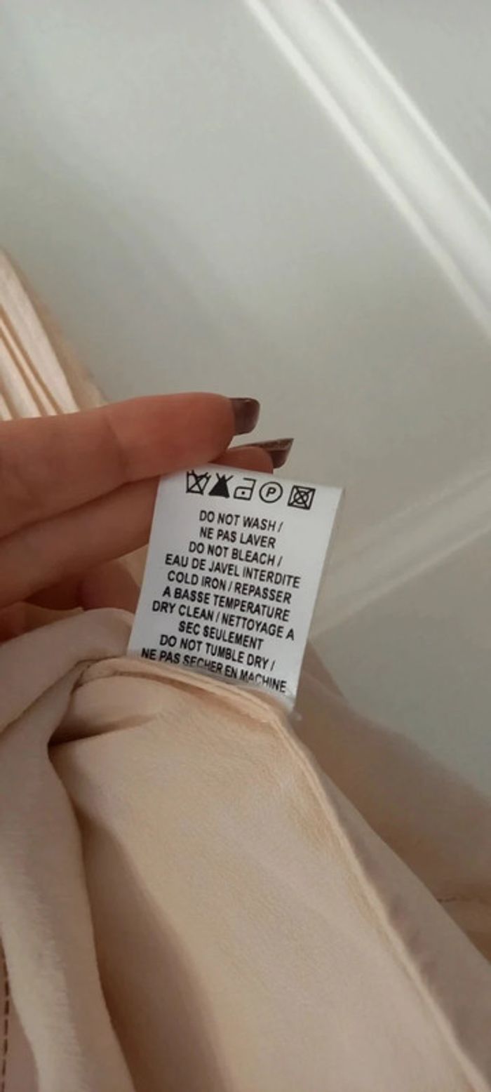 Top à bretelles en soie Tara Jarmon beige crème M-L - photo numéro 6