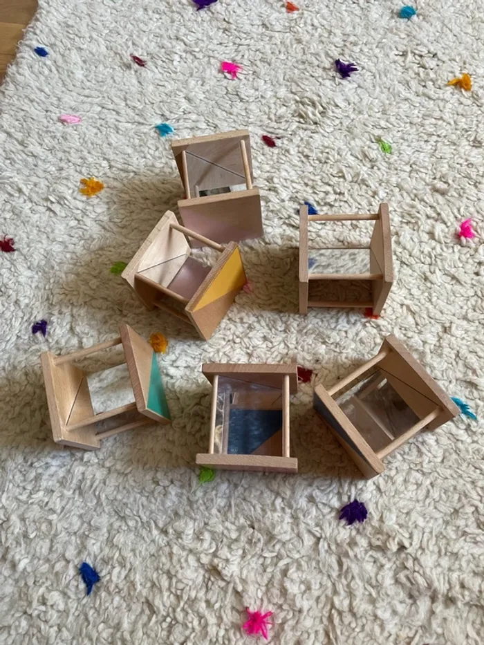 Cubes en bois avec miroir Kiko+ and gg* - photo numéro 5