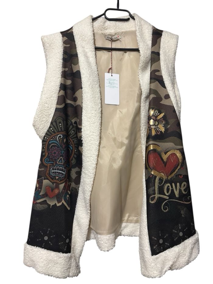 Gilet sans manche neuf  tête de mort - photo numéro 3