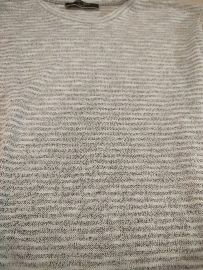 Pull fin teddy smith gris blanc 12 ans - photo numéro 2