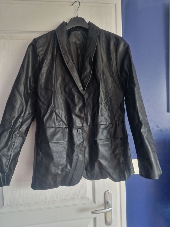 Blazer simili cuir - photo numéro 2