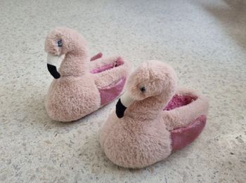 Chausson flamant rose