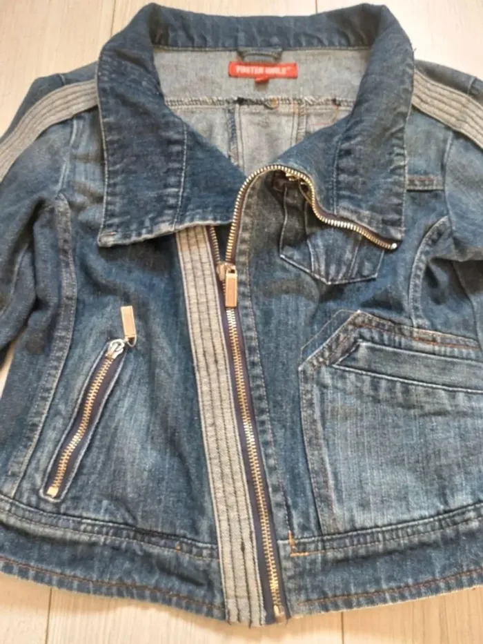 Veste en jean tendance, fille, Foster Girls, 10 ans - photo numéro 3