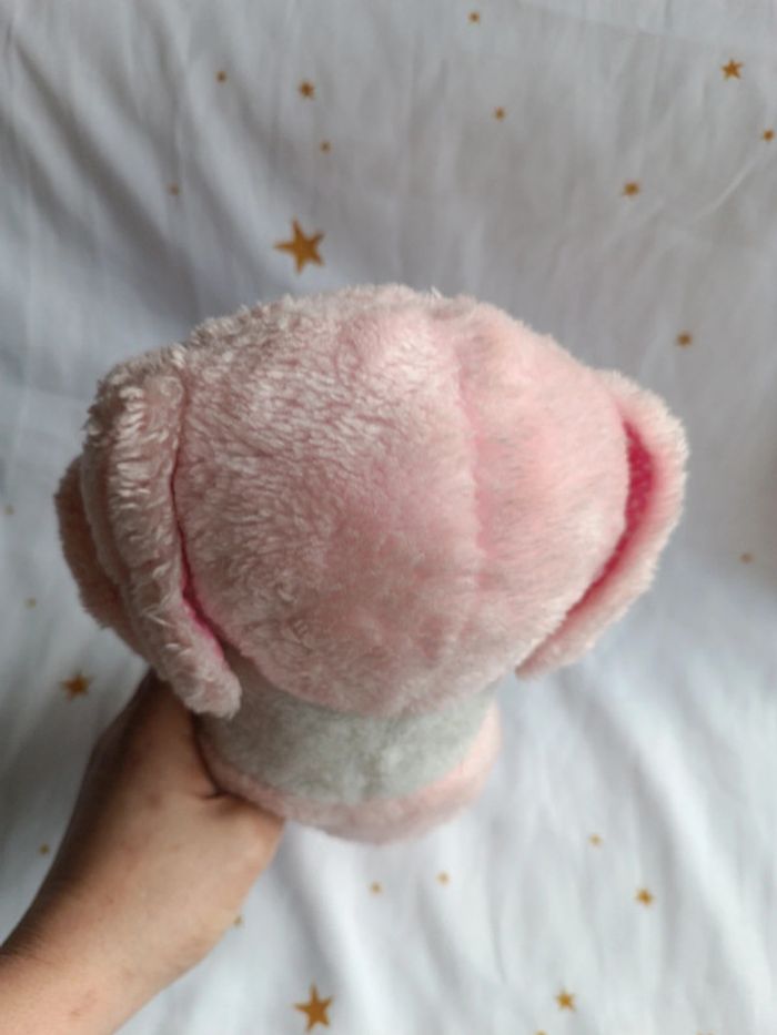 Vintage Doudou peluche plush Teddy chien dog puppy rose pink glace ice cream cône cp - photo numéro 17