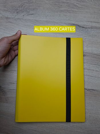 Album noir de rangement pour 360 cartes Pokémon de qualité premium en jaune 🟨