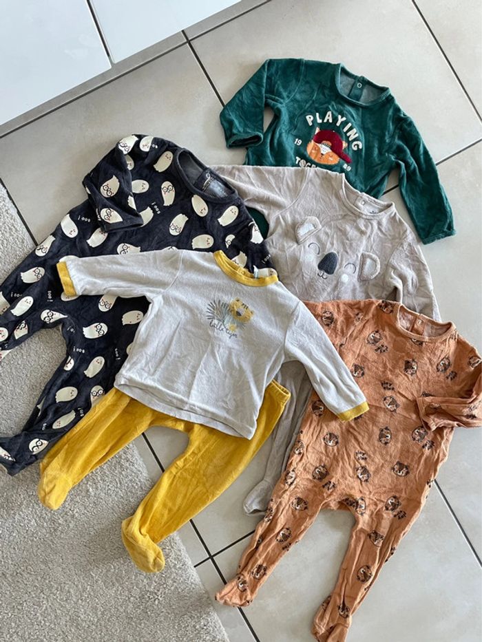 Set Ensemble Gros lot pyjama intégral + 1 deux pièces  phosphorescent - photo numéro 2