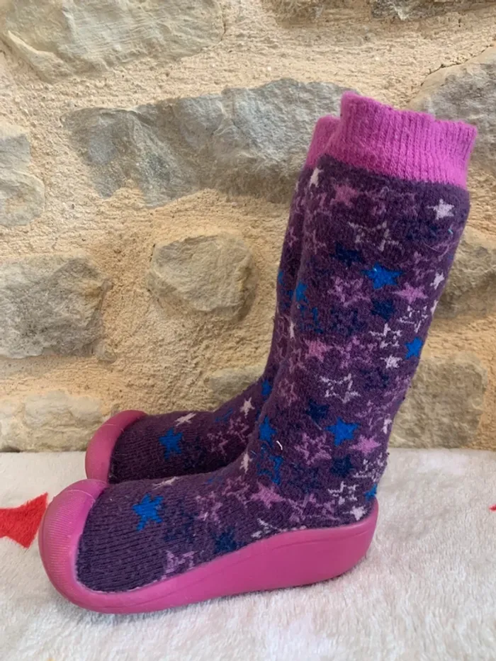 Chaussons chaussettes DPAM T24/25 Violets et Lilas - photo numéro 3