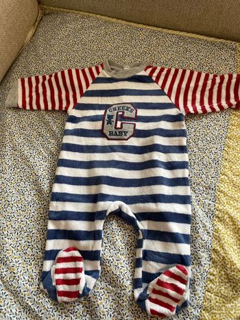 Pyjama velours Creeks 1 mois