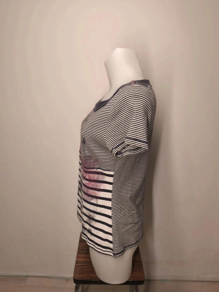 T-shirt Cassis Femme Taille 5 Rayure Motifs - photo numéro 3