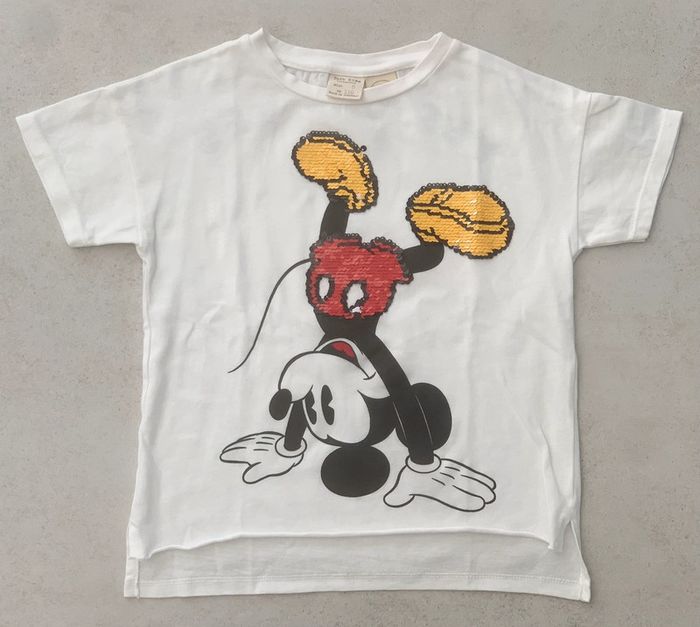 T shirt mickey a sequins Zara 5 ans mixte