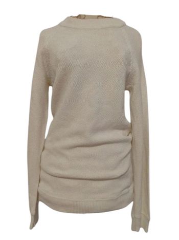 Pull semi-serré un peu long H&M blanc Taille S