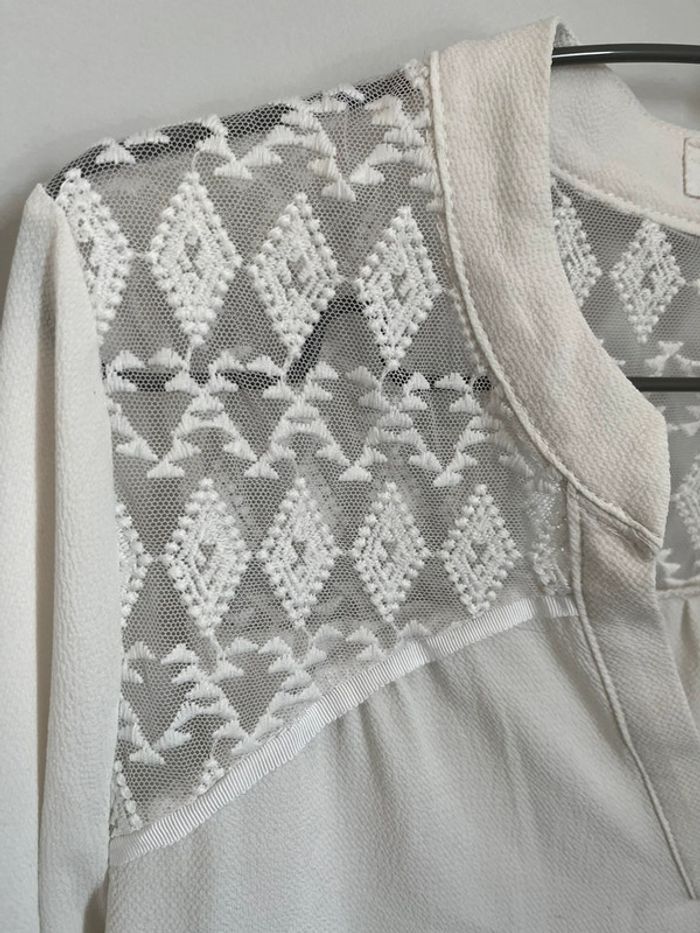 Blouse blanche dentelle Emma & Ella - photo numéro 2