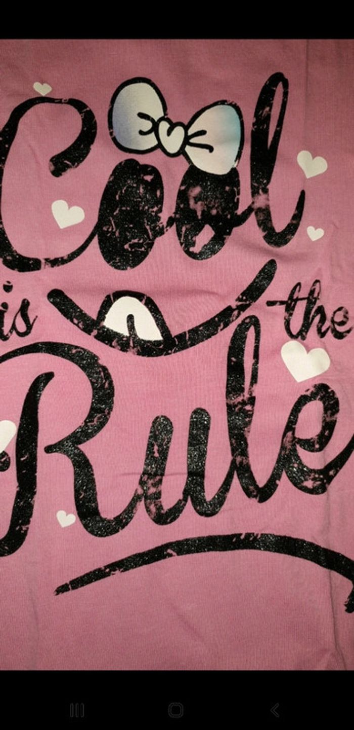 T-shirt fille 6 ans rose - photo numéro 3