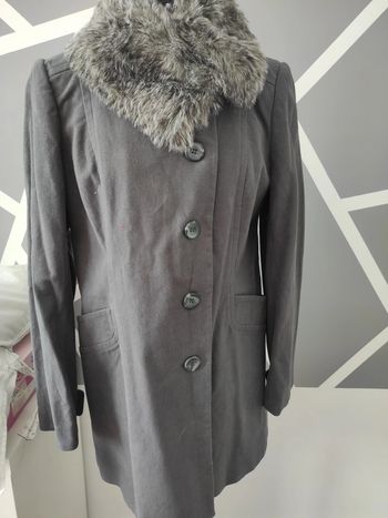 Manteau Promod t42 col fausse fourrure neuf