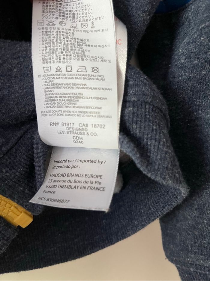 Sweat à capuche zippé LEVI’S 24 mois - photo numéro 5
