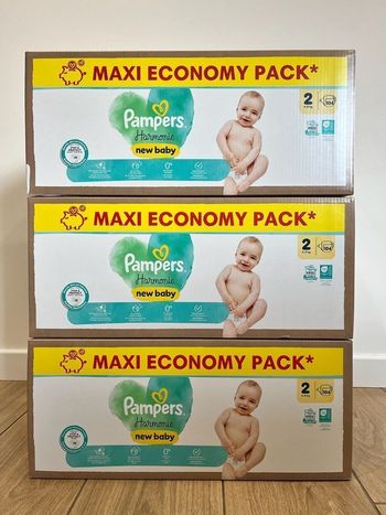🔹 3 Packs Pampers Harmonie Taille 2 Maxi Economy – 312 couches – Neufs scellés