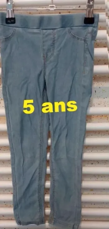 Jegging  bleu  clair  Kiabi  Taille 5  ans