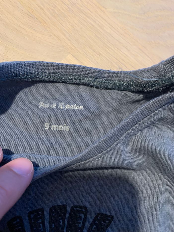 Tee shirt 9 mois bleu gris - photo numéro 3