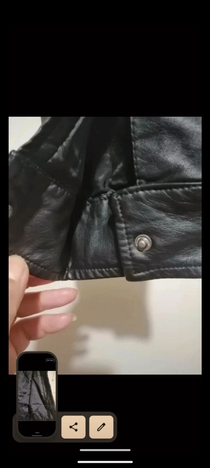 Beau blouson Kiabi en simili cuir noir. Taille 12 ans - photo numéro 8