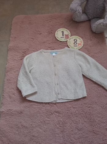 Gilet épais blanc pailleté