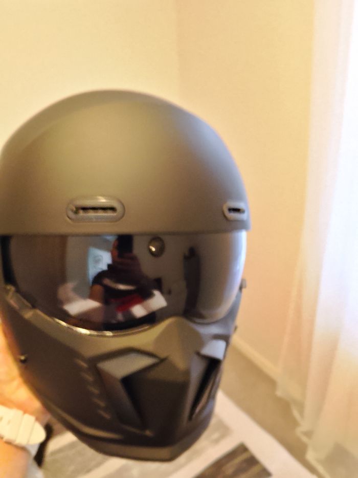 Casque moto neuf noir mat esprit pro pilot - photo numéro 5
