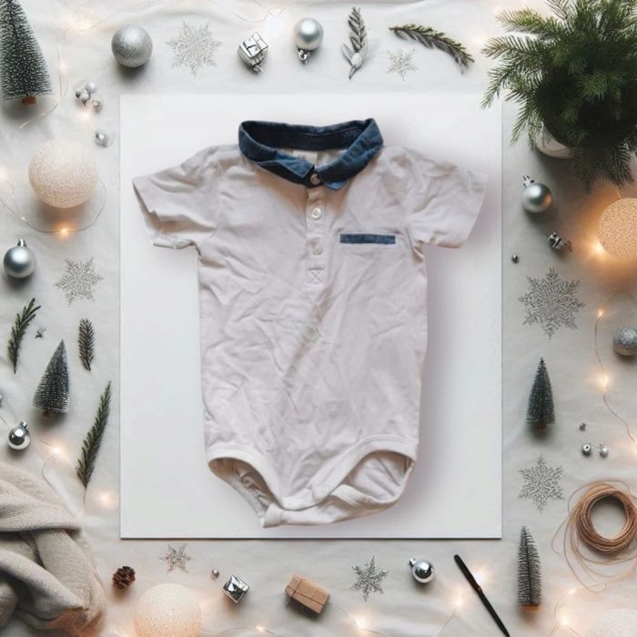 Body H&M blanc 9 mois 74 cm