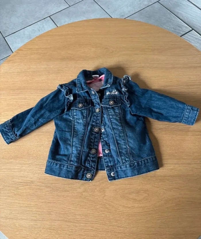 Veste en jean fille 9 mois