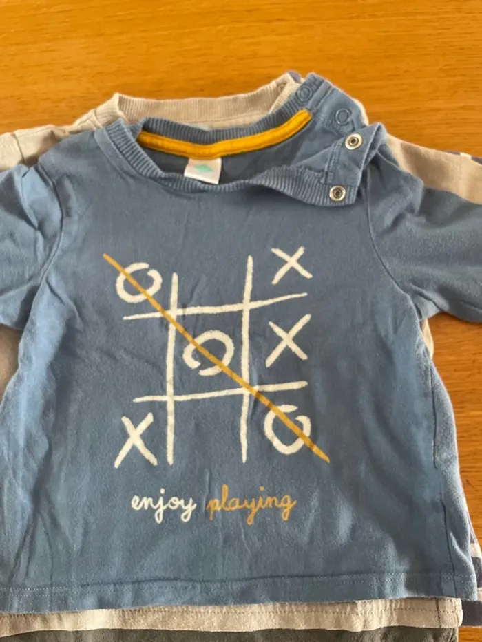 Lot 5 t-shirt manches longues 12 mois - photo numéro 6