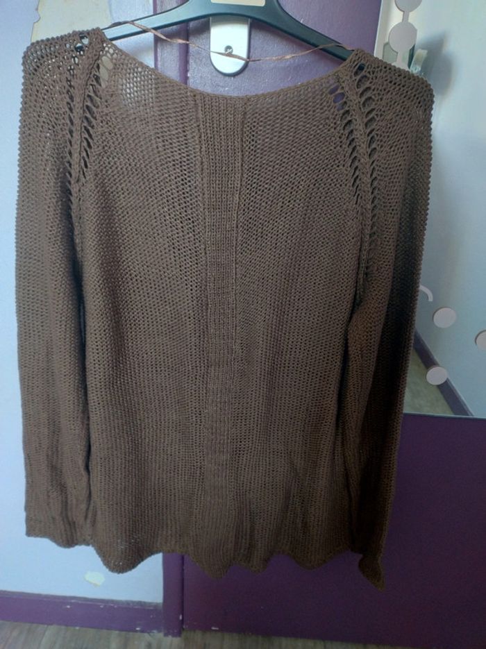 Pull Promod taille L marron - photo numéro 2