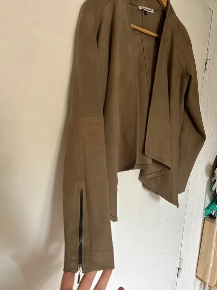 Veste courte taupe taille 36 - photo numéro 2