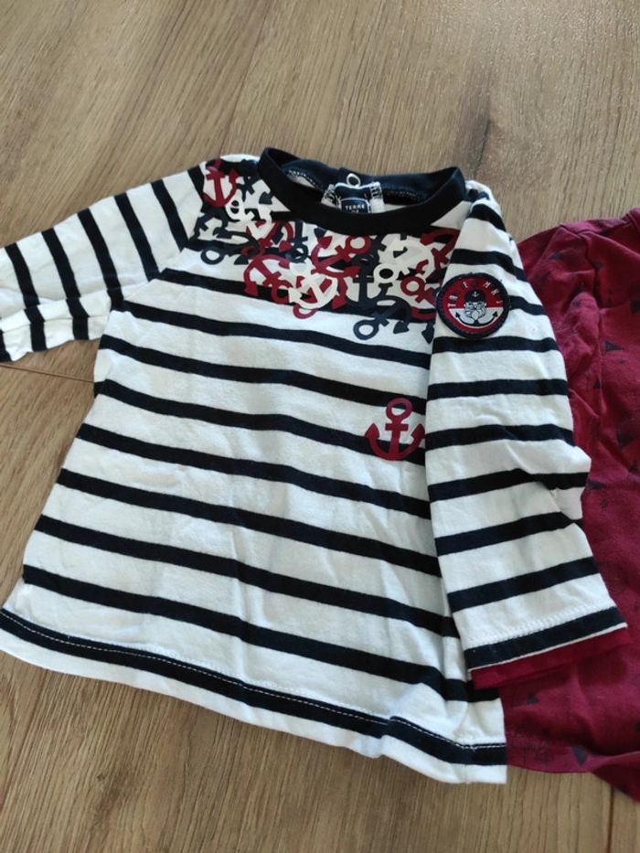 Lot de 3 t-shirt manches longues 6 mois - photo numéro 4