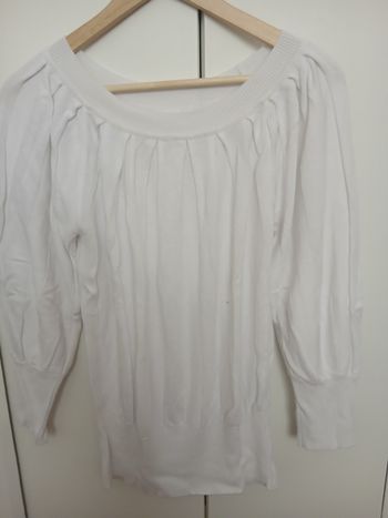 Pull long blanc 