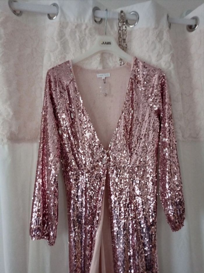 Kimono/ veste longue en sequins L neuf - photo numéro 3