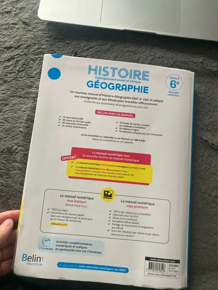 Manuel scolaire histoire géographie 6eme - photo numéro 2