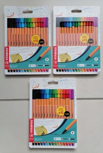 Stylos feutres pointe fine stabilo