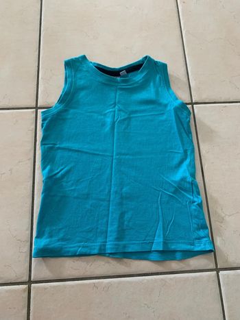 Débardeur marcel bleu