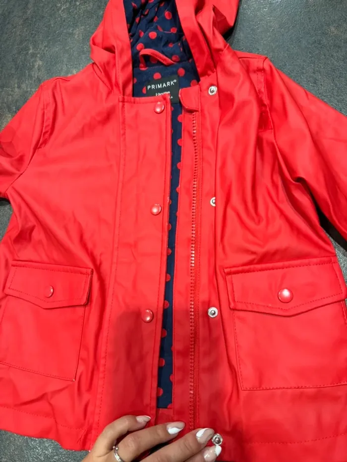 Imperméable, rouge, fille - photo numéro 3
