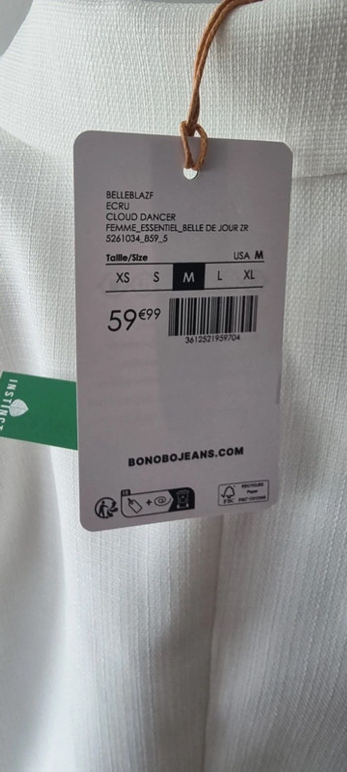 Blazer Bonobo Blanc/Écru - photo numéro 3
