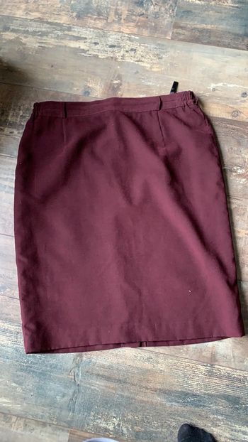 Jupe bordeaux effet velours