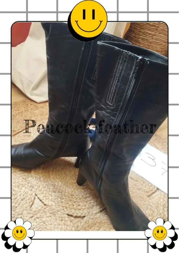 Bottes noires talons 37 - photo numéro 5