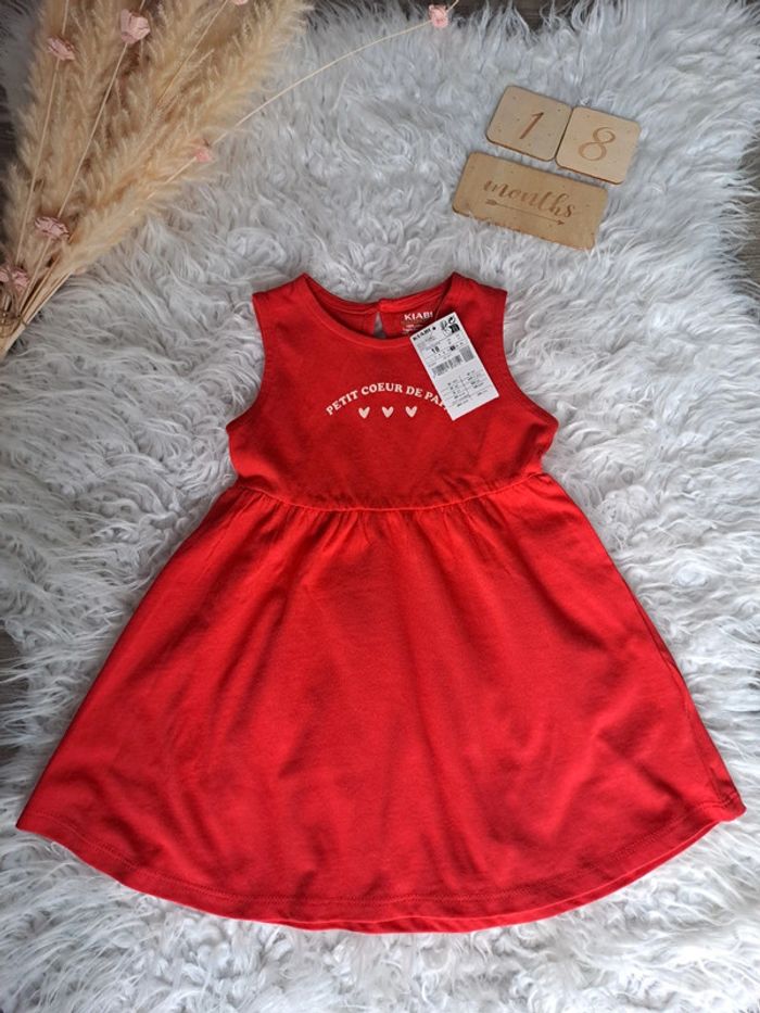 Robe kiabi rouge 18mois