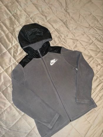 Veste à capuche Nike Enfant gris et noir 