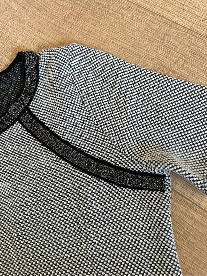 Blouse noire et grise à manches courtes Morgan taille L bon état - photo numéro 9