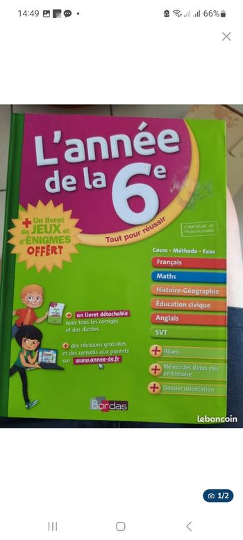 Livre tout comprendre classe de 6 eme