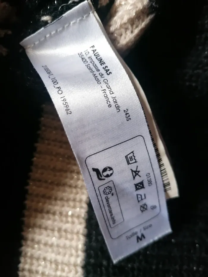 Pull laine noir et or breal - photo numéro 4
