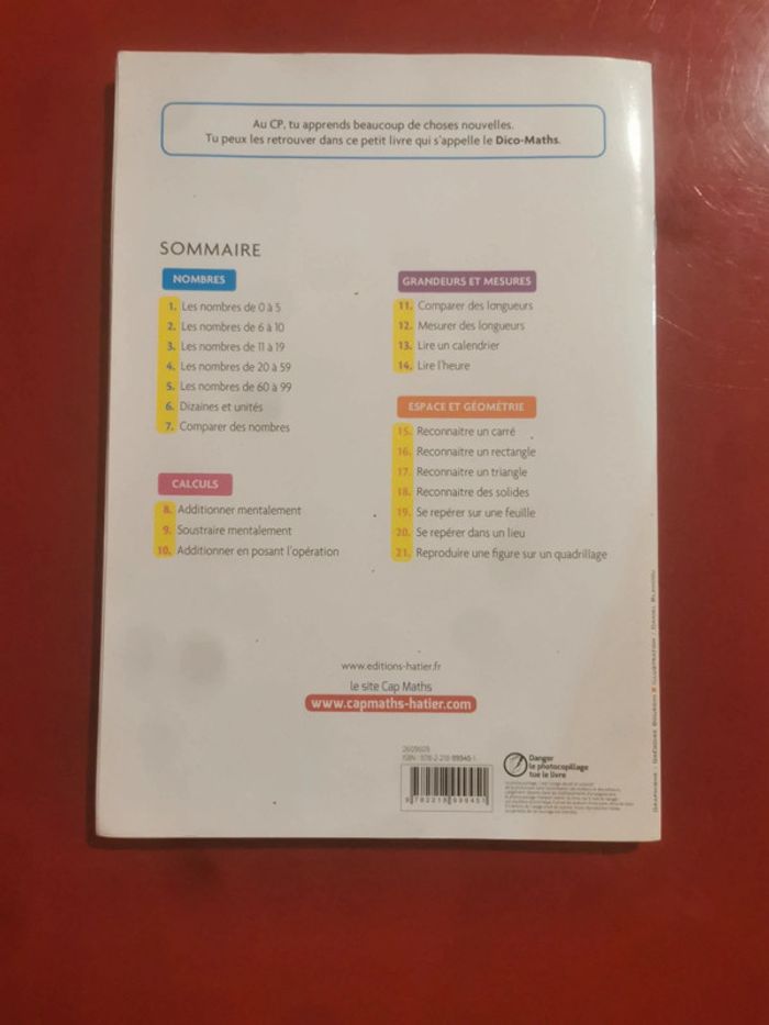 Livre Le Dico-Maths de CP - photo numéro 3