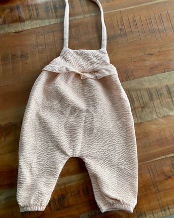 Pantalon salopette rose